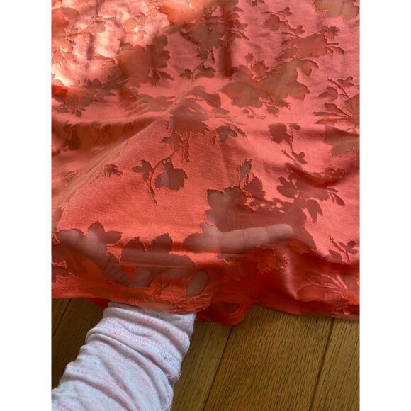 Apt. 9, women’s peach cap sleeve, sheer floral casual blouse size XL - Picture 3 of 9